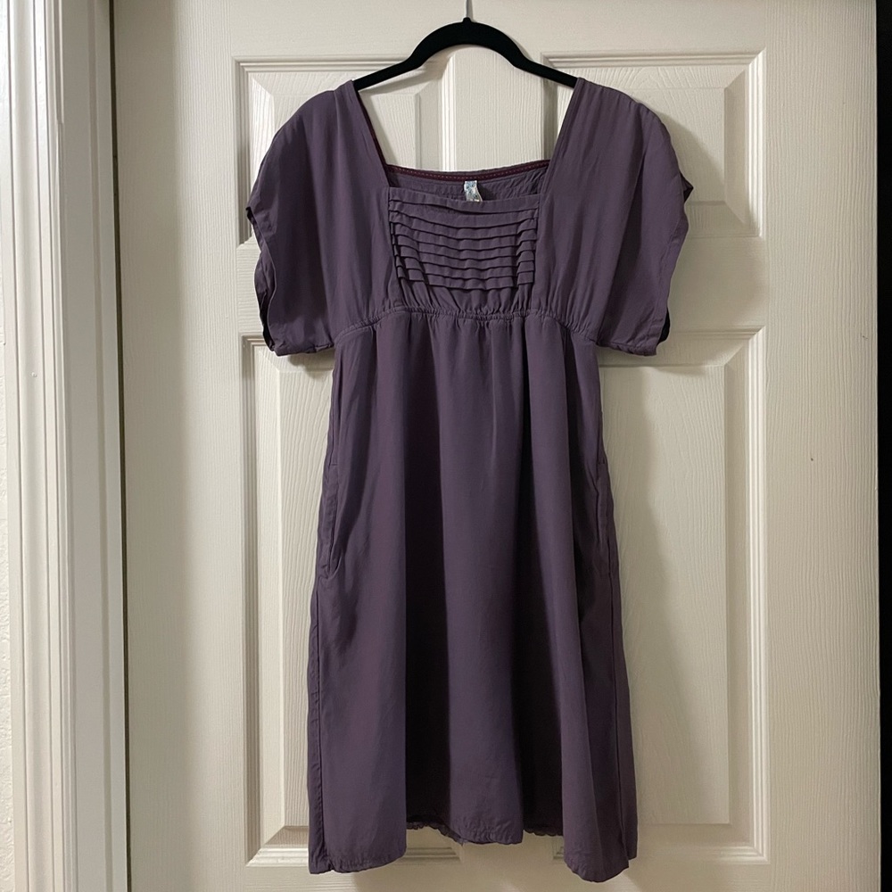 Purple Empire Waist Dress